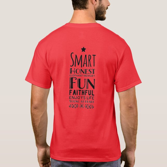 T-shirt Acronyme de Sheffey avec une étoile (Dos)