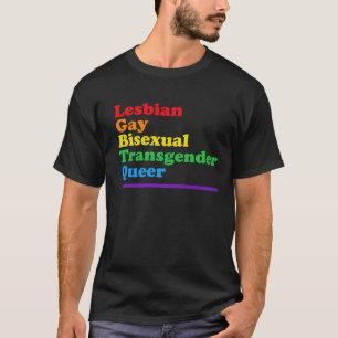 T-shirt Acronyme LGBTQ Parade Gay pride arc-en-ciel
