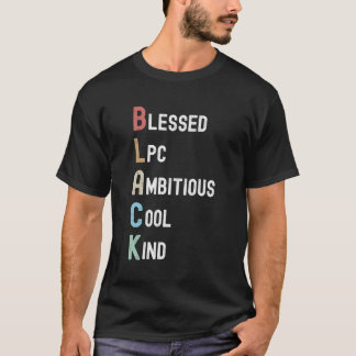T-shirt Acronyme Noir Africain Américain Lpc Therapist