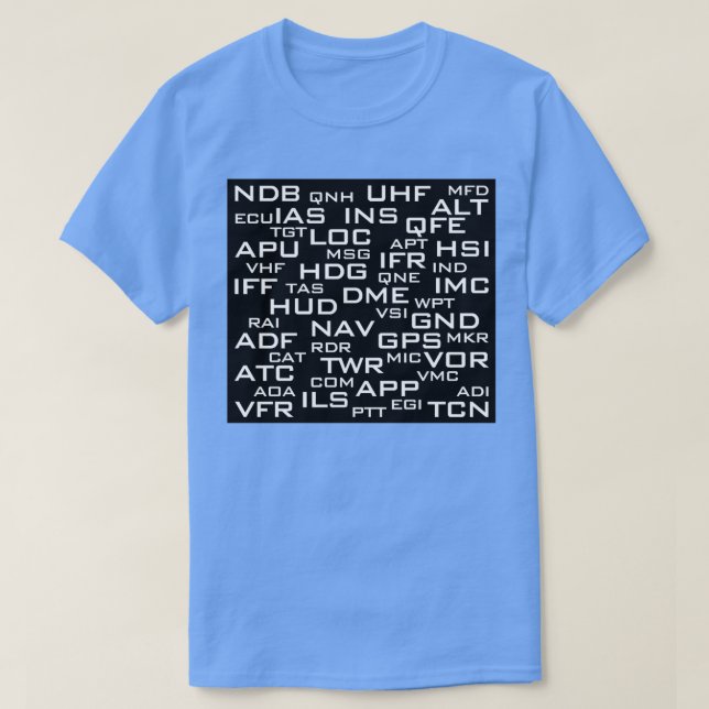 T-shirt Acronymes avioniques (Design devant)