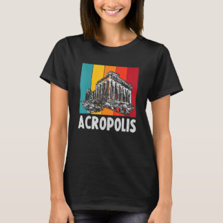 T-shirt Acropole Parthénon à Athènes Grèce avec Pe grec