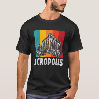 T-shirt Acropole Parthénon à Athènes Grèce avec Pe grec
