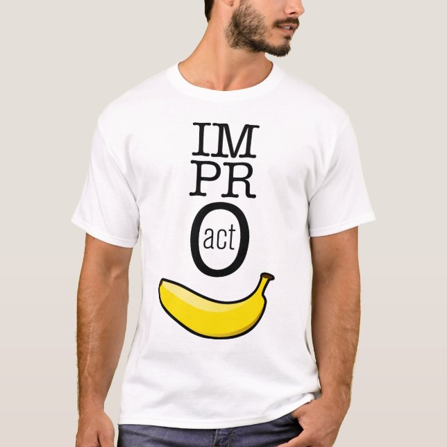 T-shirt ACTE d'Impro - banane (Devant)