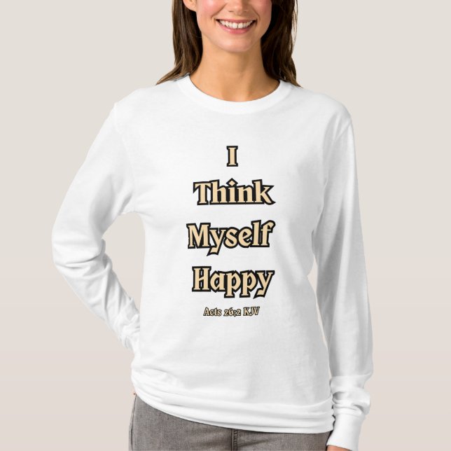 T-shirt Actes 26:2 KJV Bible Verse Citation Femmes Longue  (Devant)