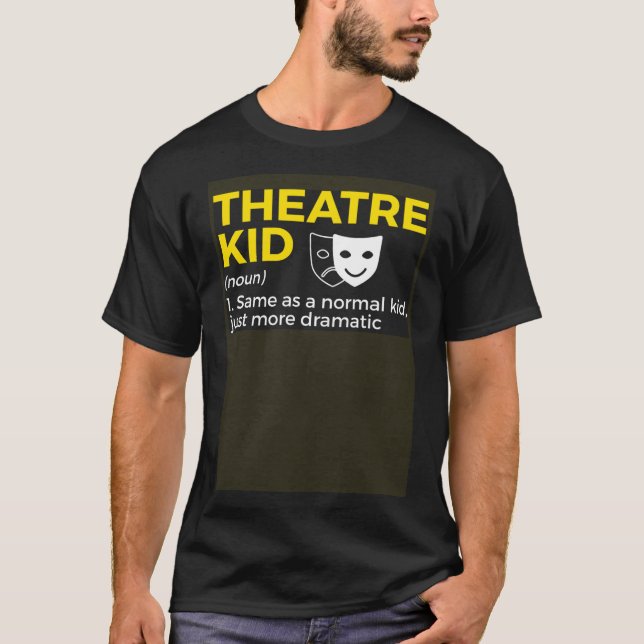 T-shirt Acteur de définition d'enfant de théâtre (Devant)