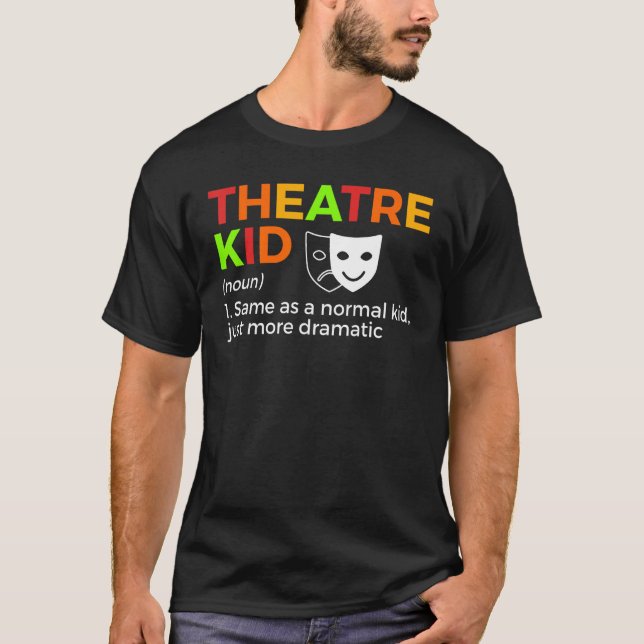 T-shirt Acteur de définition d'enfant de théâtre (Devant)