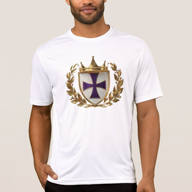 T-shirt actif avec blason de couronne de laurier (Devant)