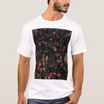 T-shirt actif floral de minuit