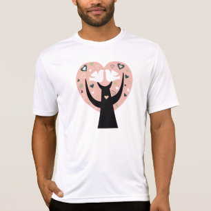 T-shirt actif pour homme Heart Tree avec deux oise
