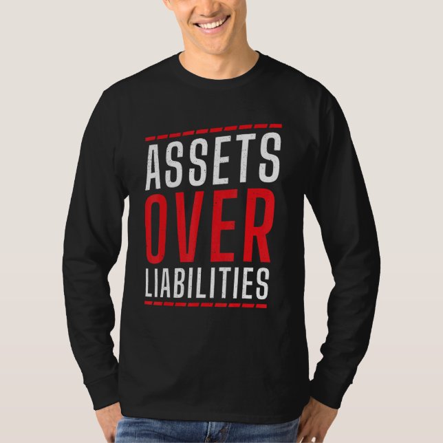 T-shirt Actif supérieur au passif   Comptable Comptabilité (Devant)