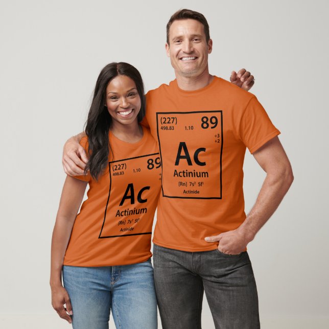 T-shirt Actinium Element (noir) (Unisexe)