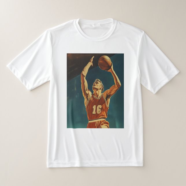 T-shirt Action de basket vintage (Poser)