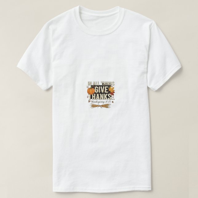 T-shirt Action de grâce 2025 (Design devant)