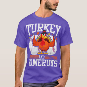 T-shirt Action de grâce Baseball Turquie et circuits
