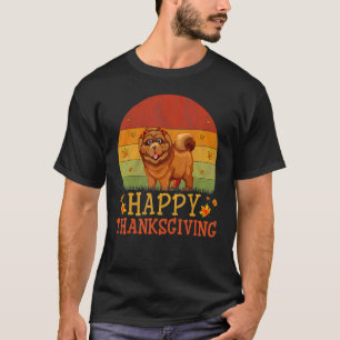 T-shirt Action de grâce Chow Chow Rétro Chien Action de g