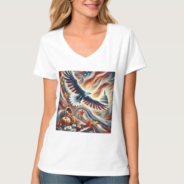 T-shirt Action de grâce pour les fêtes (Devant)