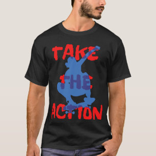 T-shirt Action Skater Sport live Style amusant