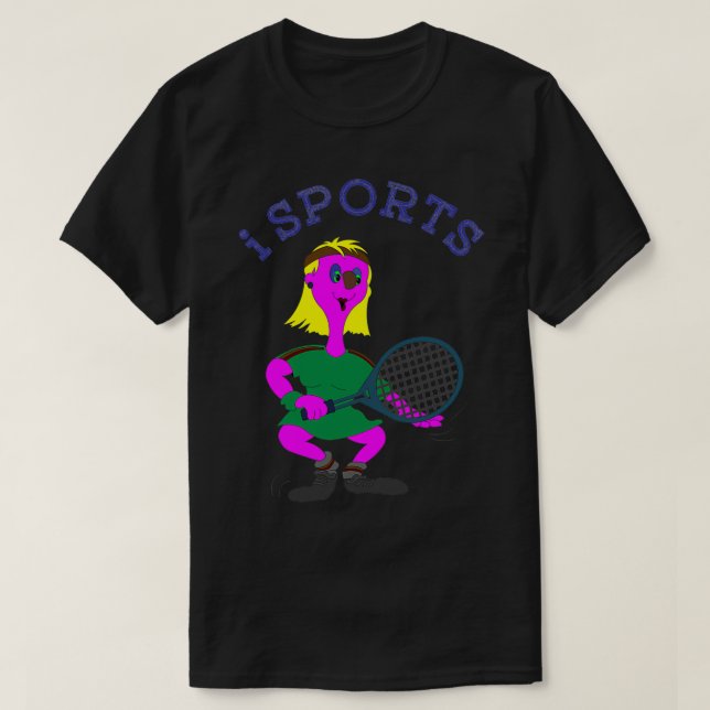 T-shirt Action sportive bouger amusant tennis 1 (Design devant)