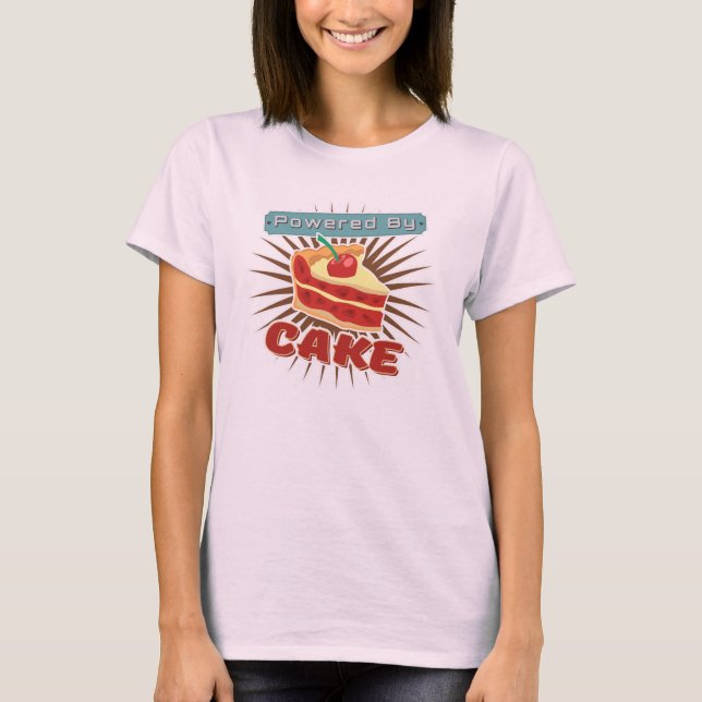 T-shirt Actionné par le gâteau (Devant)