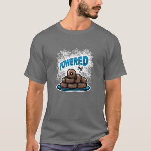 T-shirt Actionné par peu de butées toriques de chocolat