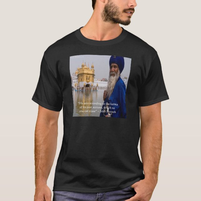 T-shirt Actions/Karma proverbe sikh (Devant)