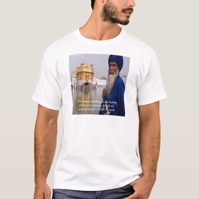 T-shirt Actions/Karma proverbe sikh (Devant)