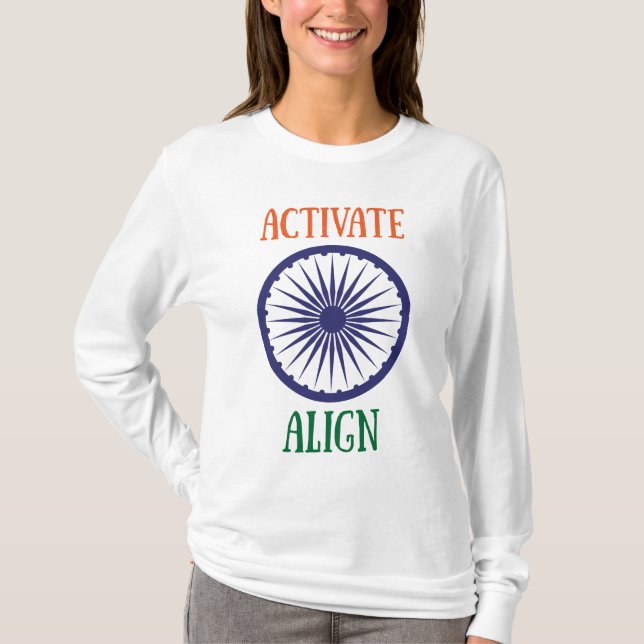 T-shirt Activer et aligner Ashoka Chakra (Devant)
