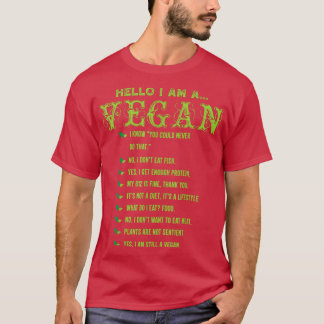 T-shirt Activisme végétalien Funny Pro Vegan Liste de cont