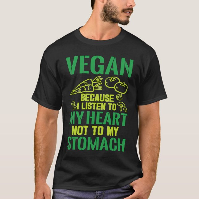 T-shirt Activisme Végétalien Parce que j'ai à cœur (Devant)