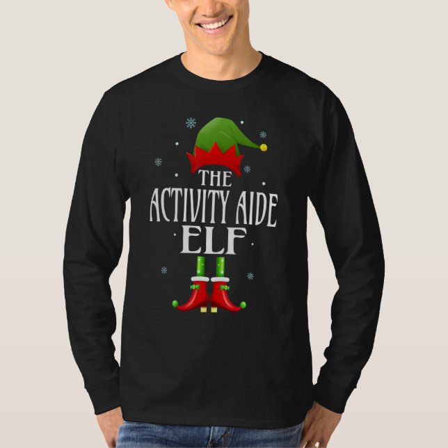 T-shirt Activité Aide Elf Xmas Funny Famille Correspondant (Devant)