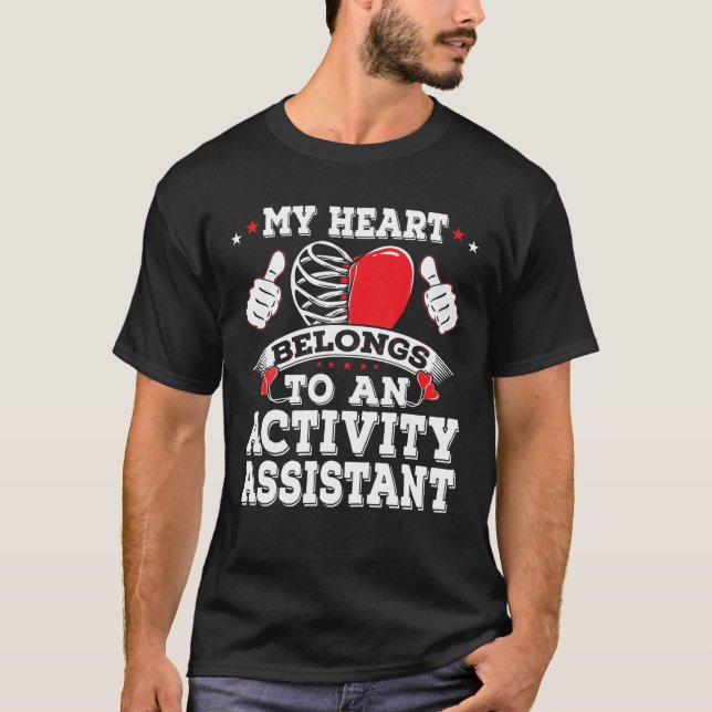T-shirt Activité Épouse de mari de l'assistante Bf Gf Boyf (Devant)