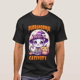 T-shirt Activité surnaturelle féline Halloween Chat Chaton
