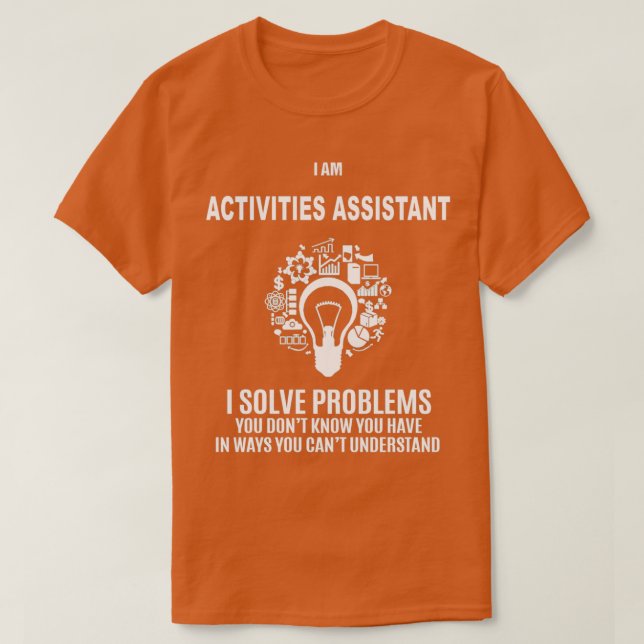 T-SHIRT ACTIVITÉS AIDER À RÉSOUDRE LES PROBLÈMES BLANC 2 (Design devant)
