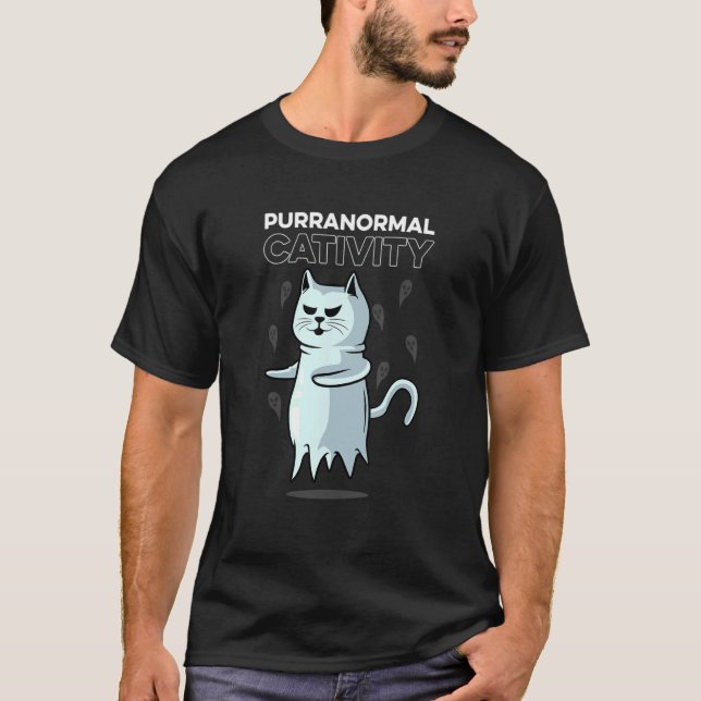 T-shirt Activités paranormales de chat  Chat (Devant)