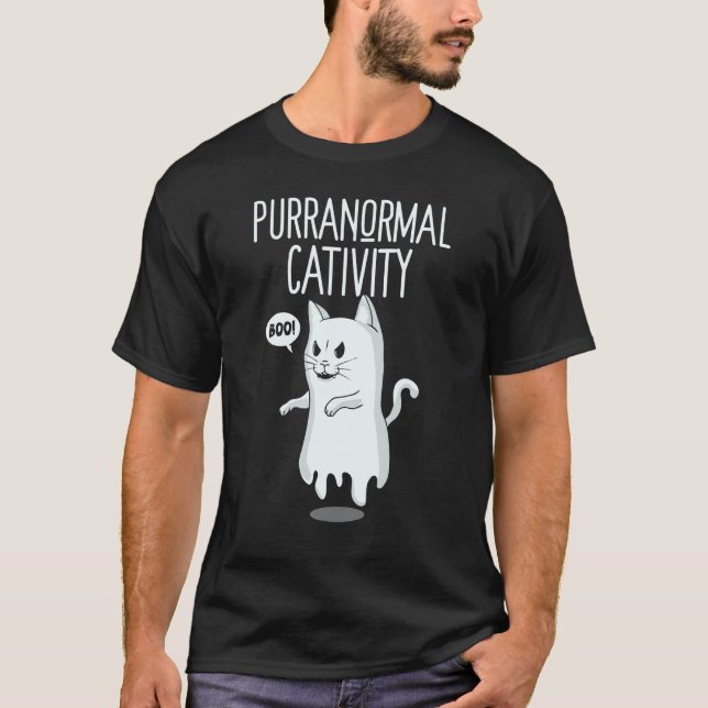 T-shirt Activités paranormales de chat  Chat (Devant)