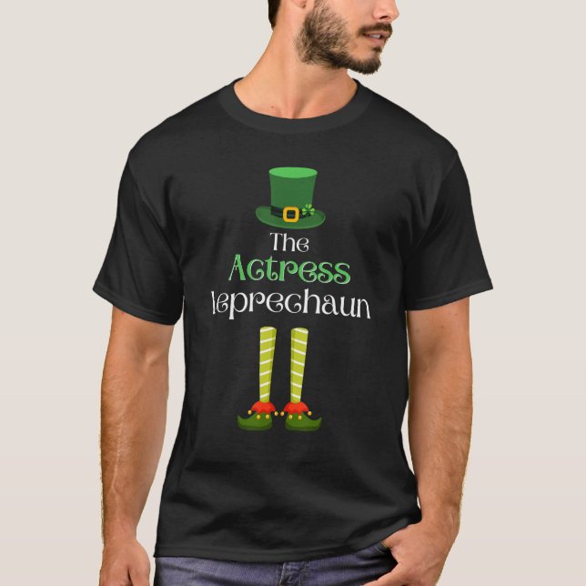 T-shirt Actress Leprechaun Matching Family Group St. Patri (Devant)