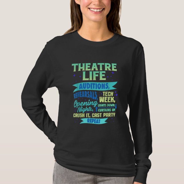 T-shirt Actress Nerd Actor Musical Acter Spian (Devant)