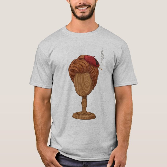 T-shirt actrice de la perruque française amère (Devant)