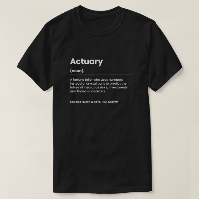 T-shirt Actuaire drôle (Design devant)