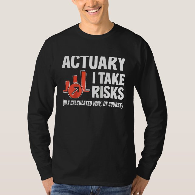 T-shirt Actuaire I Prends Des Risques  Actuaire Raglan Bas (Devant)