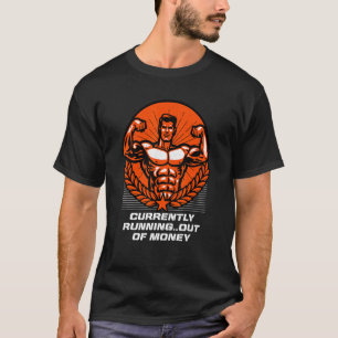 T-shirt Actuellement À Court D'Argent Entraînement Papa Bl