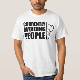 T-shirt Actuellement d'évitement des gens Introverti minim