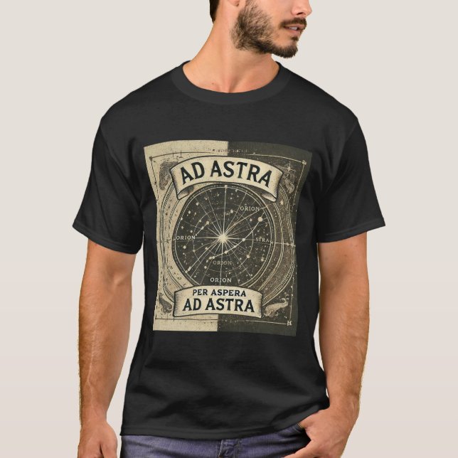 T-shirt Ad Astra - Constellation Vintage Orion (Devant)