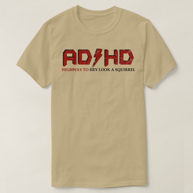 T-shirt AD HD Autoroute pour Hey Regardez un écureuil drôl (Design devant)