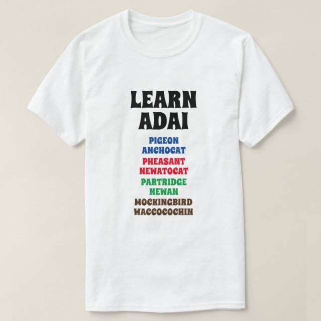 T-shirt Adai - Pigeon, faisan, perdrix, Mockingbird (Design devant)