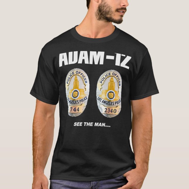 T-shirt Adam-12 Police Homme Os Angeles Police 744 Od Ang (Devant)