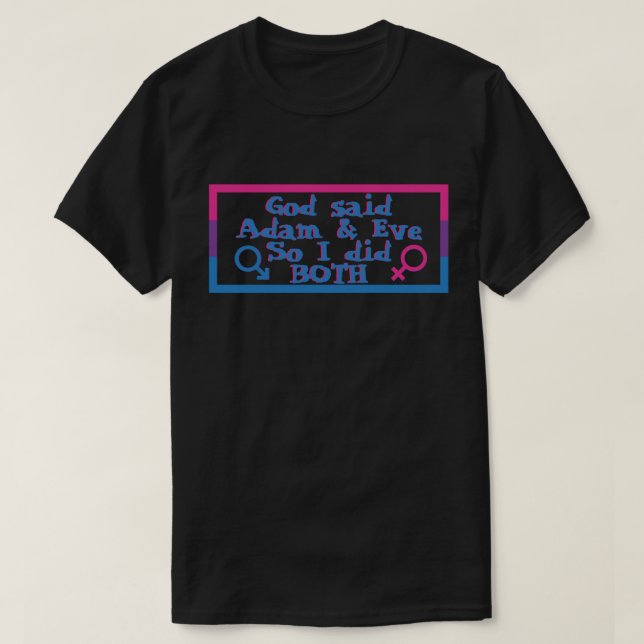 T-shirt Adam & Eve Bisexual Pride (Design devant)
