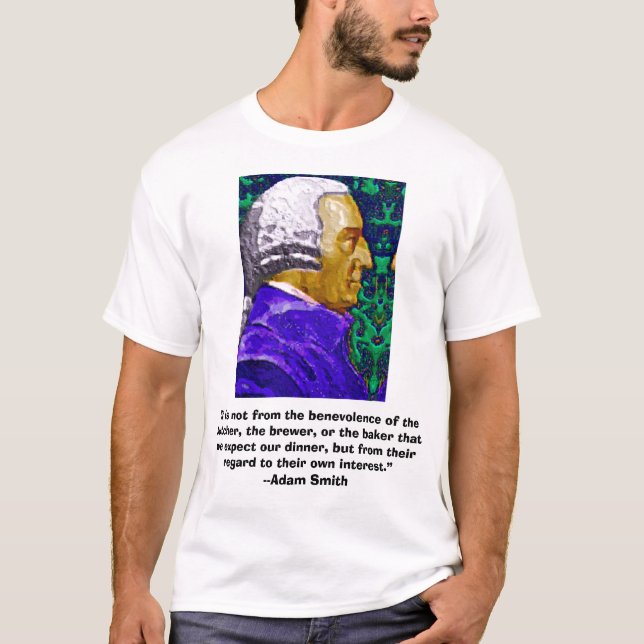 T-shirt Adam Smith, "il n'est pas du benevolen…, "… (Devant)