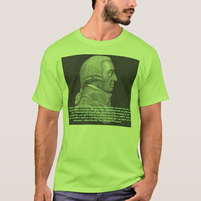 T-shirt Adam Smith (main invisible), "chaque individuel… (Devant)