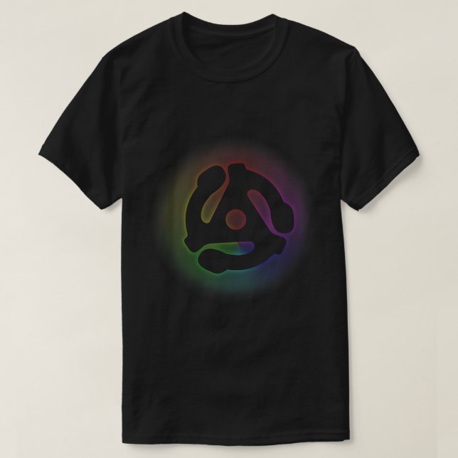 T-shirt Adaptateur 45 tr/min Rainbow Electronic Dance Musi (Design devant)
